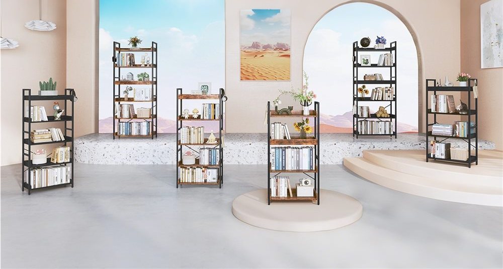 Industrial Bookshelf (4-Tier / 5-Tier)