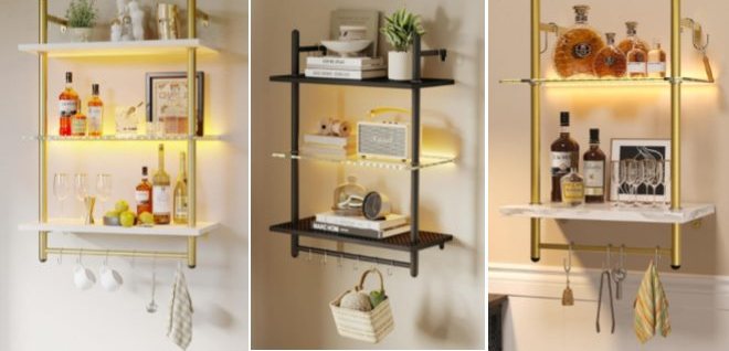 LED Wall-Mounted Shelf / Display Rack