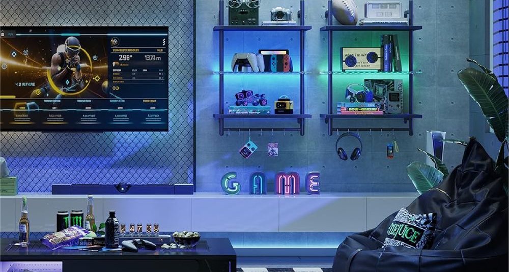 LED Wall-Mounted Shelf / Display Rack