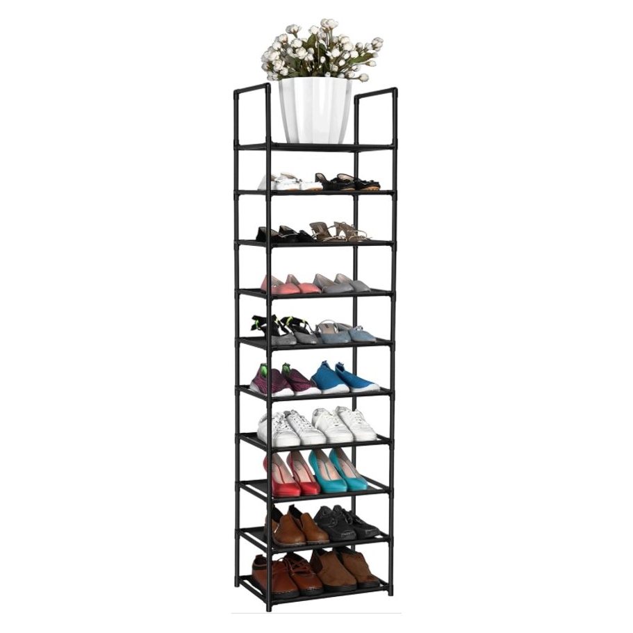 10-Tier Narrow Shoe Rack (Separable into Two 5-Tier Racks)