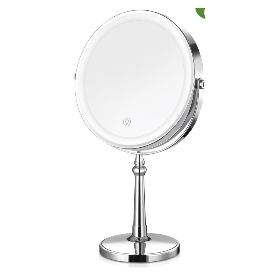 LED Double-Sided Tabletop Makeup Mirror (9-inch, 4000mAh)